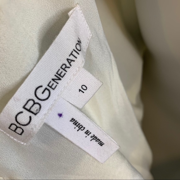 BCBG Striped Sparkle A Line Pleated Dress - Picture 7 of 7